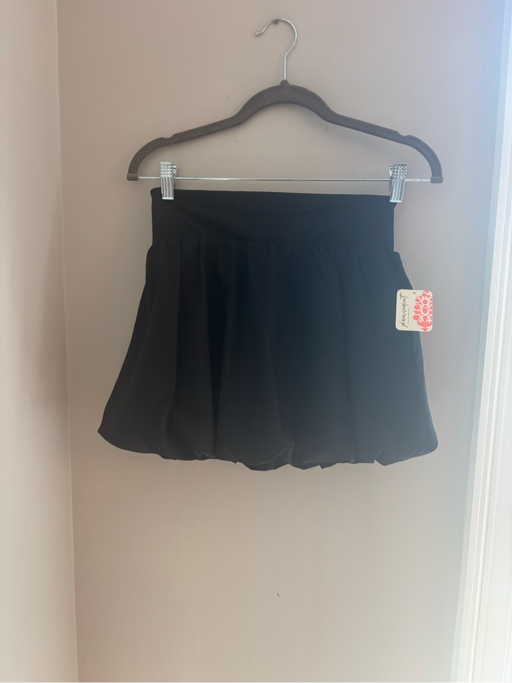 Free People Black Bubble-Hem Set